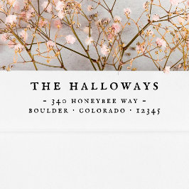 Vintage Typografie-Rücksendeadresse Permastempel