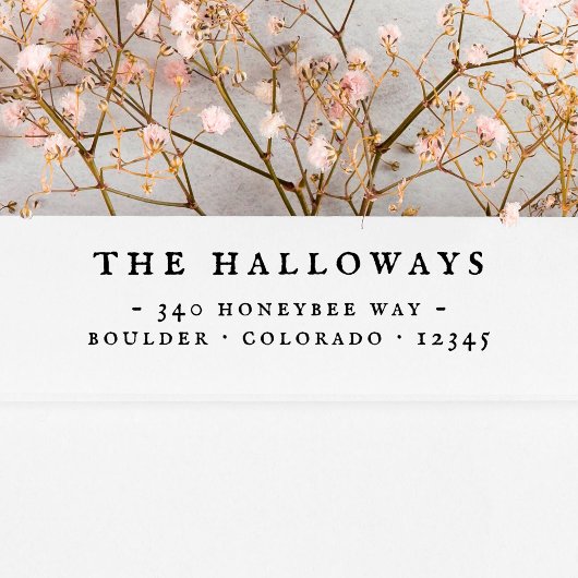 Vintage Typografie-Rücksendeadresse Permastempel