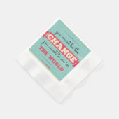 Vintage Typografie Serviette (Ecke)