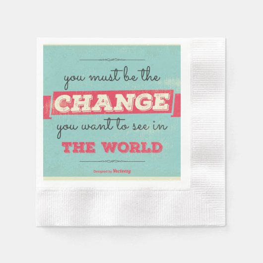 Vintage Typografie Serviette (Vorderseite)