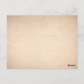 Vintage Typografie-Tischnummern Postkarte (Rückseite)