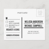 Vintage Typografie UAWG Postkarte (Rückseite)