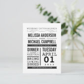 Vintage Typografie UAWG Postkarte (Stehend Vorderseite)