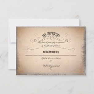 Vintage Typografie-UAWG RSVP Karte