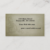 Vintage Typografie Visitenkarte (Rückseite)