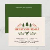 Vintage Typografie-Weihnachtsbrief (Vorne/Hinten)