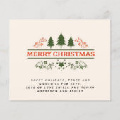 Vintage Typografie-Weihnachtsbrief (Vorderseite)