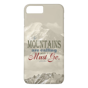 Vintage Typografie, welche die Berge nennen; Muir Case-Mate iPhone Hülle