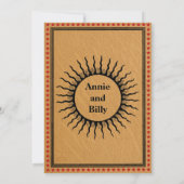 Vintage Typografie Western Hochzeitseinladung Einladung (Rückseite)