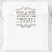 Vintage Typografie White Danke Stickers (Tasche)