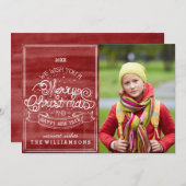 Vintage Typografie wünscht Ihnen frohe Weihnachten (Vorne/Hinten)