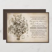 Vintage typografische Einladungen (Vorne/Hinten)