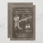 Vintage typografische Stileinladungen Einladung (Vorne/Hinten)