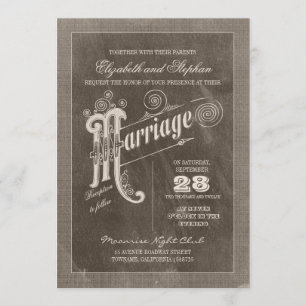 Vintage typografische Stileinladungen Einladung
