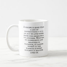 Vintage Typography Rustic Kitchen Quote Kaffeetasse