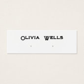 Vintage Typograpy Stud Earring Display Card (Vorderseite)