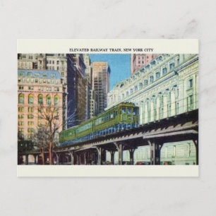Vintage U-Bahn New York City Postkarte