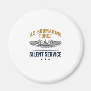 Vintage U-Boot-Streitkräfte Stiller Dienst Vektor  Magnet