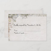 Vintage UAWG an der Blumengrenze RSVP Karte (Vorne/Hinten)