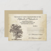 Vintage uAwg für Hochzeitsdesign RSVP Karte (Vorne/Hinten)