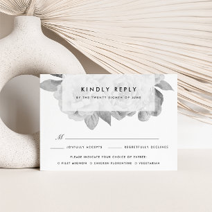 Vintage UAWG für Schwarz und Weiß RSVP Karte