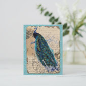 Vintage UAWG-Reaktion für alte Pfaue RSVP Karte (Stehend Vorderseite)