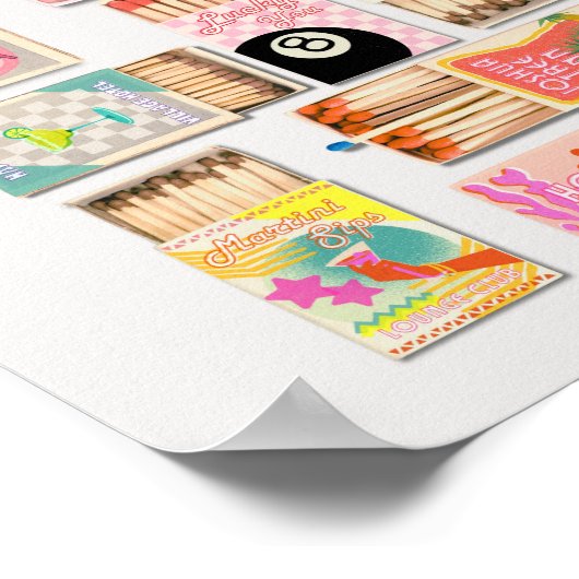 Vintage Übereinstimmung Poster (Ecke)