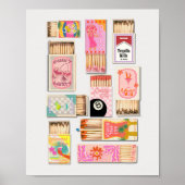 Vintage Übereinstimmung Poster (Vorne)