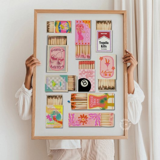 Vintage Übereinstimmung Poster