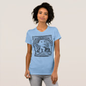 Vintage überlagerte Briefmarke T-Shirt (Vorne ganz)