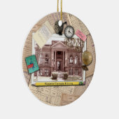 Vintage überlegene Carnegie-Bibliothek Keramik Ornament (Rechts)