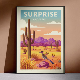 Vintage Überraschung Arizona Poster