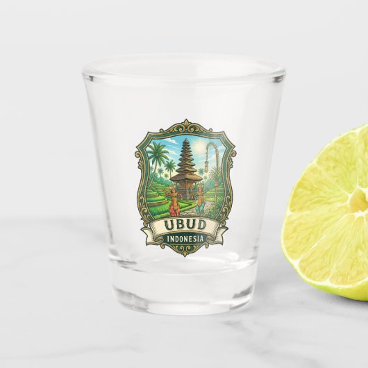 Vintage Ubud Indonesien Schnapsglas (Vorderseite)