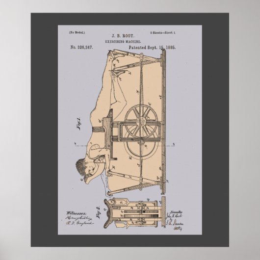 Vintage Übungsmaschine Poster (Vorne)