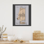 Vintage Übungsmaschine Poster (Küche)