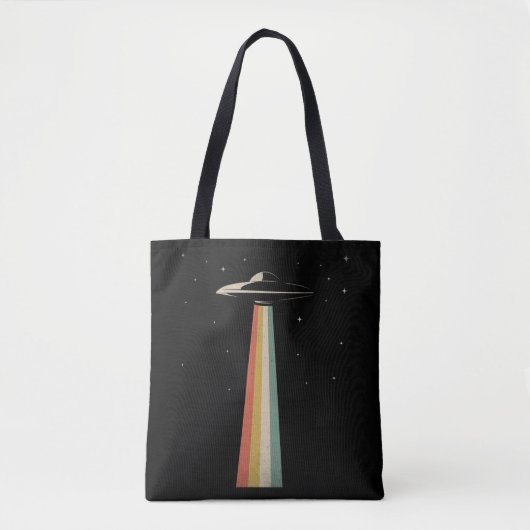 Vintage UFO Alien Entführung Retro-Raumschiff Tasche (Vorderseite)