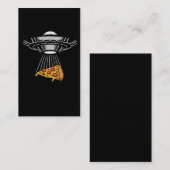 Vintage UFO Pizza Abduktion Alien Retro Raumschiff Visitenkarte (Vorne/Hinten)
