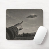 Vintage UFO Sighting Mousepad (Mit Mouse)