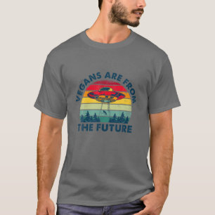 Vintage UFO-Veganer kommen aus der Zukunft T-Shirt