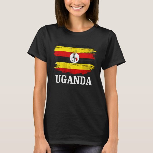 Vintage-Uganda-Flagge für Ugander T-Shirt (Vorderseite)