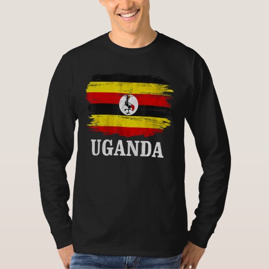 Vintage-Uganda-Flagge für Ugander T-Shirt (Vorderseite)
