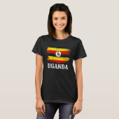 Vintage ugandische Flagge für Uganda T-Shirt (Vorne ganz)