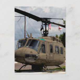 Vintage-UH-1-Huey-Militärhubschrauber aus der Viet Postkarte