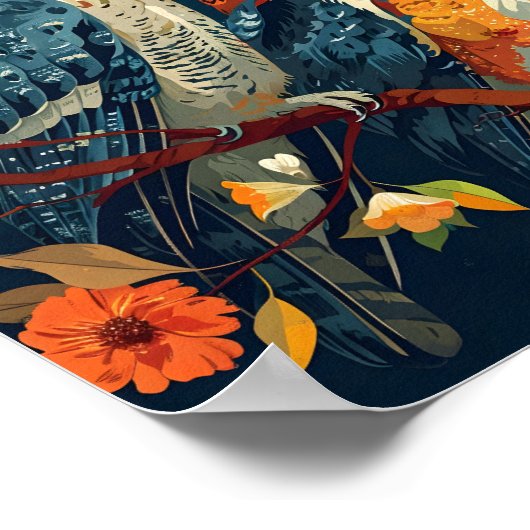 Vintage Uhenkunst Poster (Ecke)