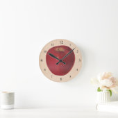 Vintage Uhr an der Apple-Wand (Zuhause)