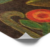 Vintage Uhr, Countdown bis Weihnachten Poster (Ecke)