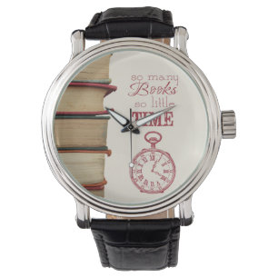Vintage Uhr der Buchliebhaber "so viele Bücher "