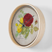 Vintage Uhr der Rotgelben Rosenhalterung (Winkel)