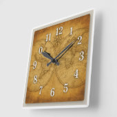 Vintage Uhr der Weltkarte (Winkel)