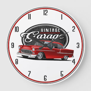 Vintage-Uhr für große Garage von 1955 Wanduhr